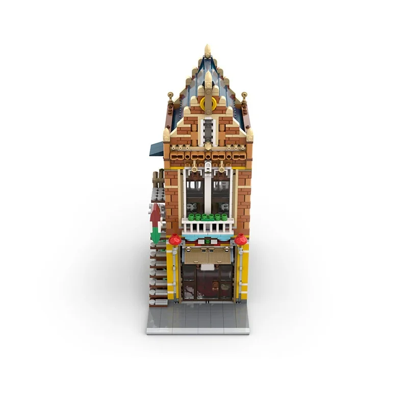 1496pcs MOC Pizzeria Gemodulared Model bouwstenen Architectuur Monteren speelgoed DIY creatief idee kerstcadeau Baksteen Verjaardag
