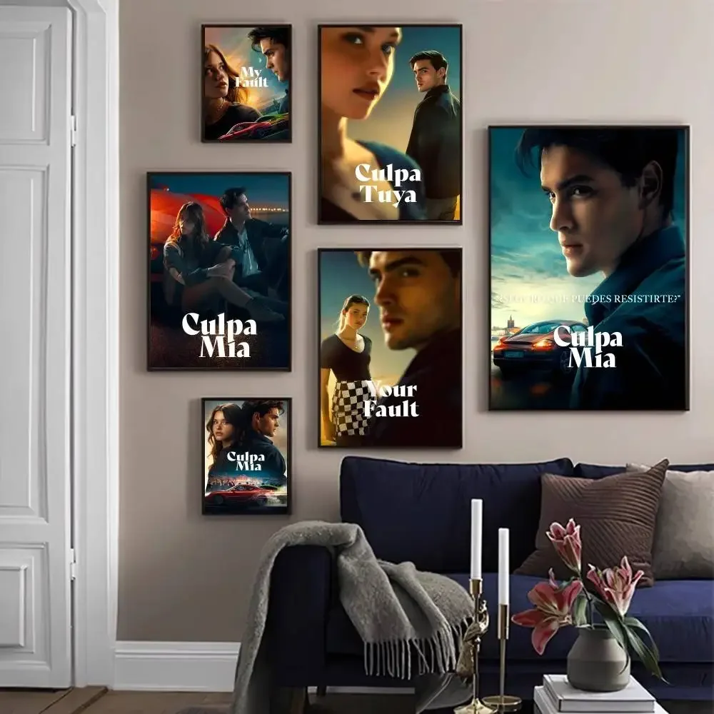 بلدي خطأ Culpa ميا 2023 فيلم خمر أنيمي الملصقات لزجة ورق أبيض يطبع الملصقات الفنية Kawaii غرفة ديكور #1