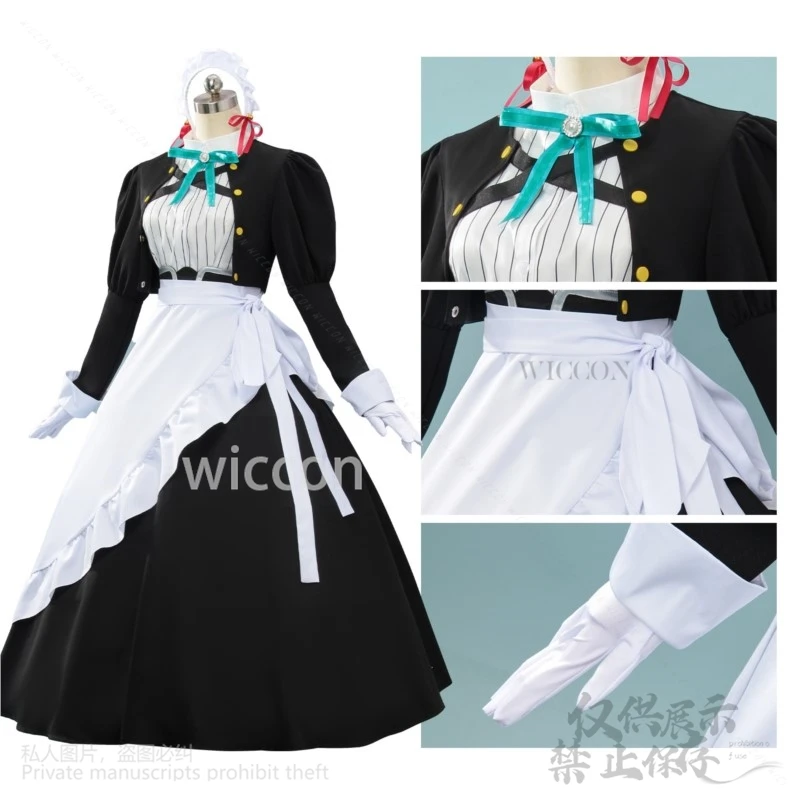 Anime Kimi Wa Meido-sama Cosplay Yuki Costume Cameriera Abito Uniforme Lolita Hairband Parrucche Orecchino Cos Festa di Halloween Per Le Donne Ragazza