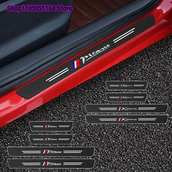 4pcs Carbon Fiber Car Door Sill Sticker For Citroen picasso C4 C3 XSARA GRAND Auto Accessories