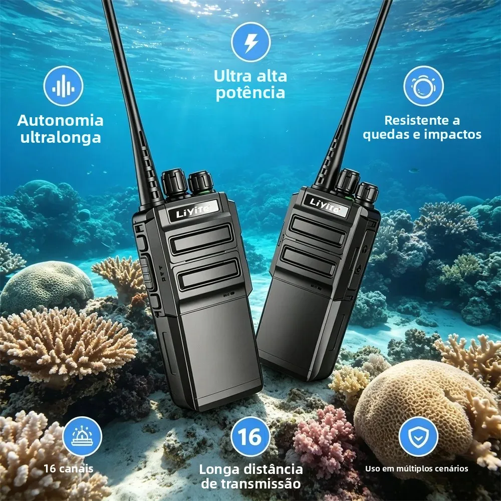 motolola-充電式トランシーバー-10w-16チャンネル-頑丈な防水双方向無線機-長距離通信-ハイキング-キャンプ-マリン用