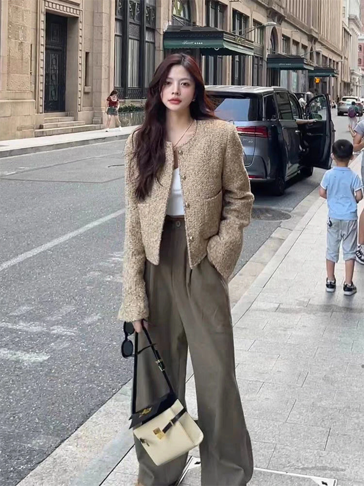 

Tweed Jacket Collar Womens Summer Cotton Linen Fabric Natural Fibers Casual Minimalist Elegant Classy Daily Morning Temperament