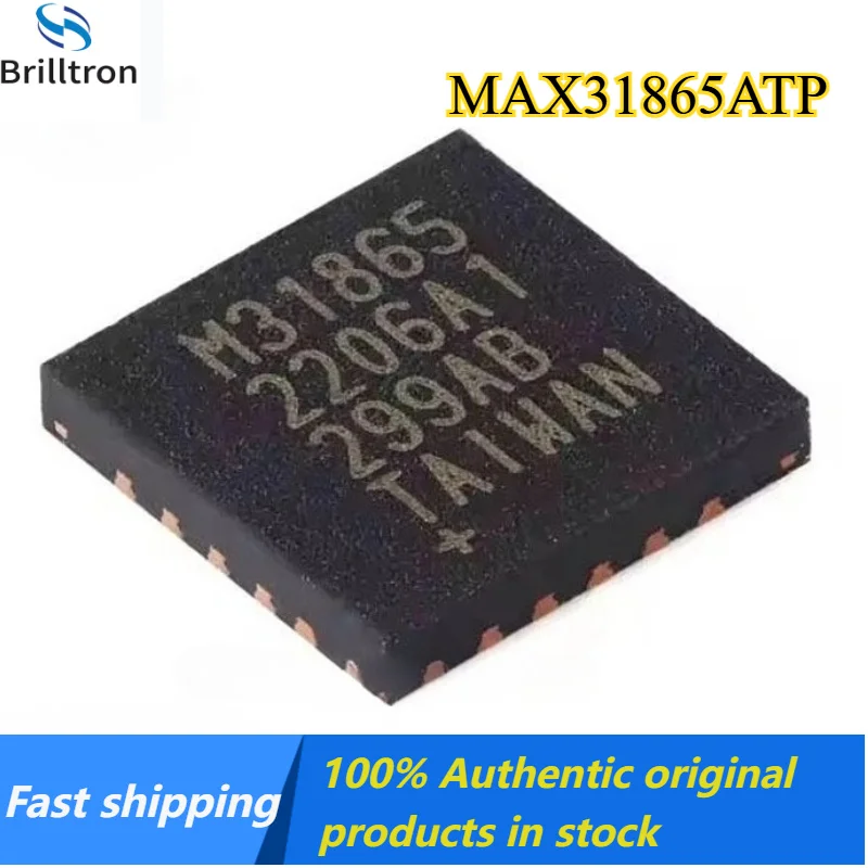 10PCS 100% New original MAX31865ATP MAX31865ATP+T MAX31865 M31865 QFN-20 Chipset Original stock available, fast shipping.