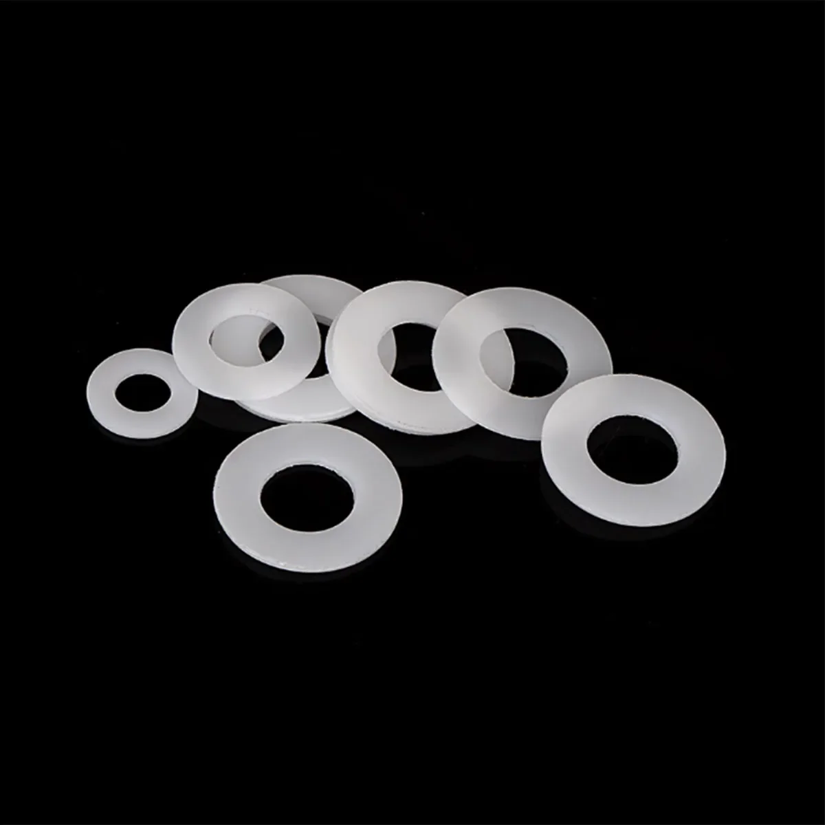 White POM Steel Flat Washer High-Strength Hard Plastics Insulation Gasket M2M3M4M5M6M8M10