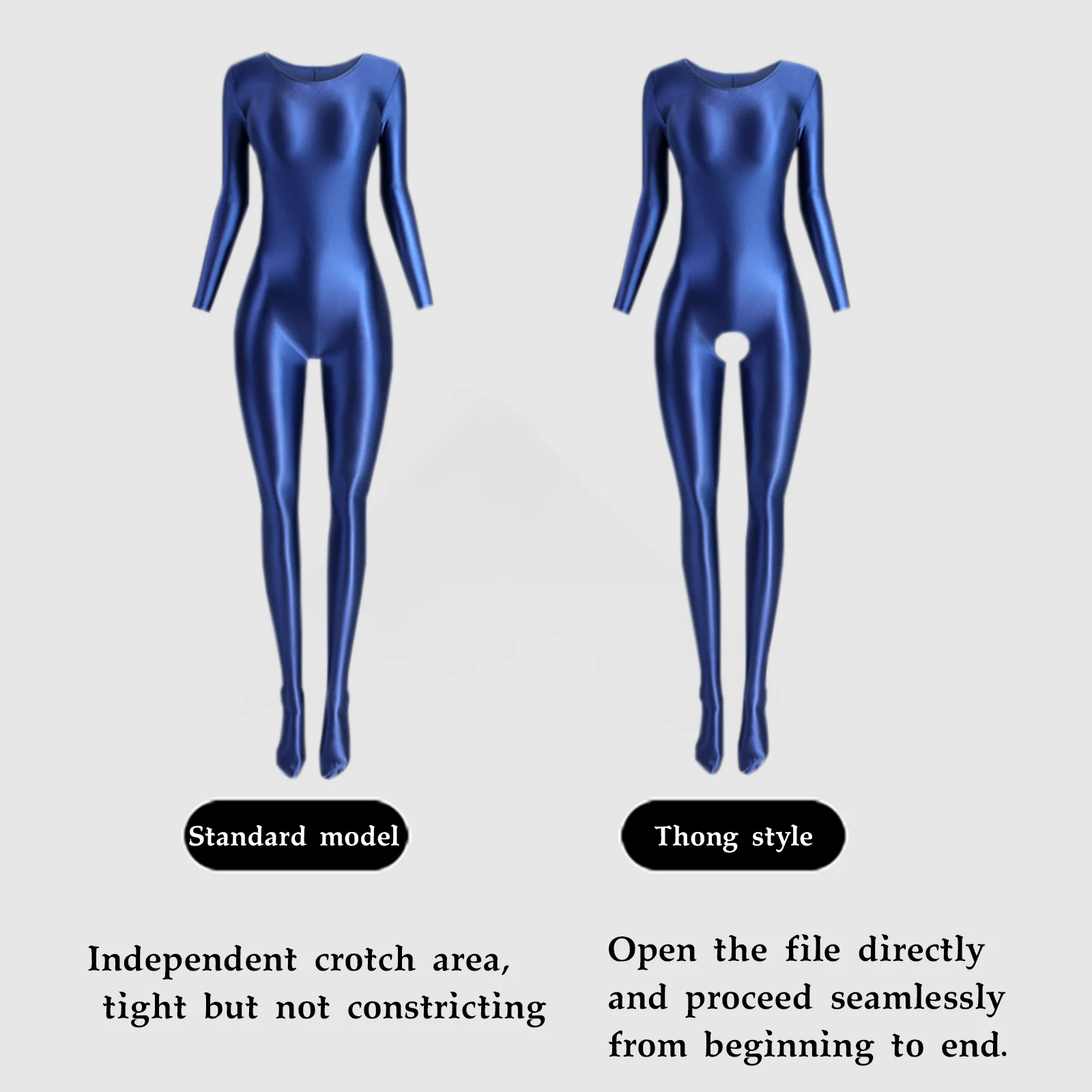 Women's Sexy Jumpsuits Long Sleeves Shapping Bodysuit Tight Elastic Oil Glossy Candy Color Unisex Leotard Exotic Club Clothing