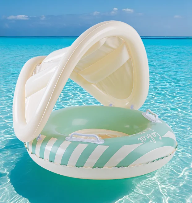 1 pcs Baby Inflatable Swim Seat Float with Removable Sun Canopy