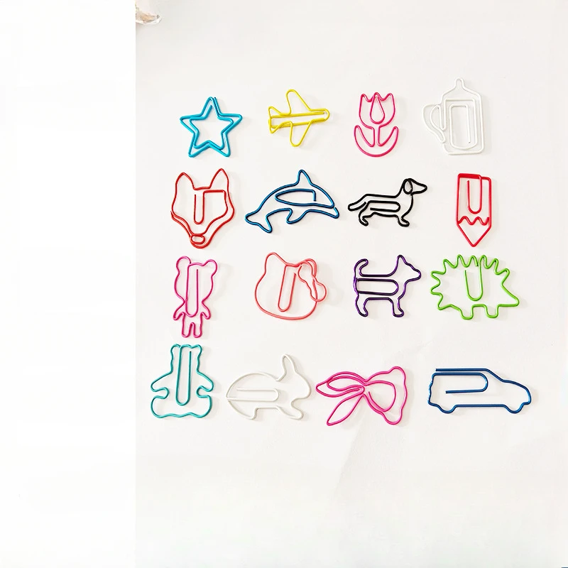 

20pcs/pack Colored Animal Paper Clips, Plastic Cartoon Paper Clips, Creative and Cute Cartoon Metal Paper Clips