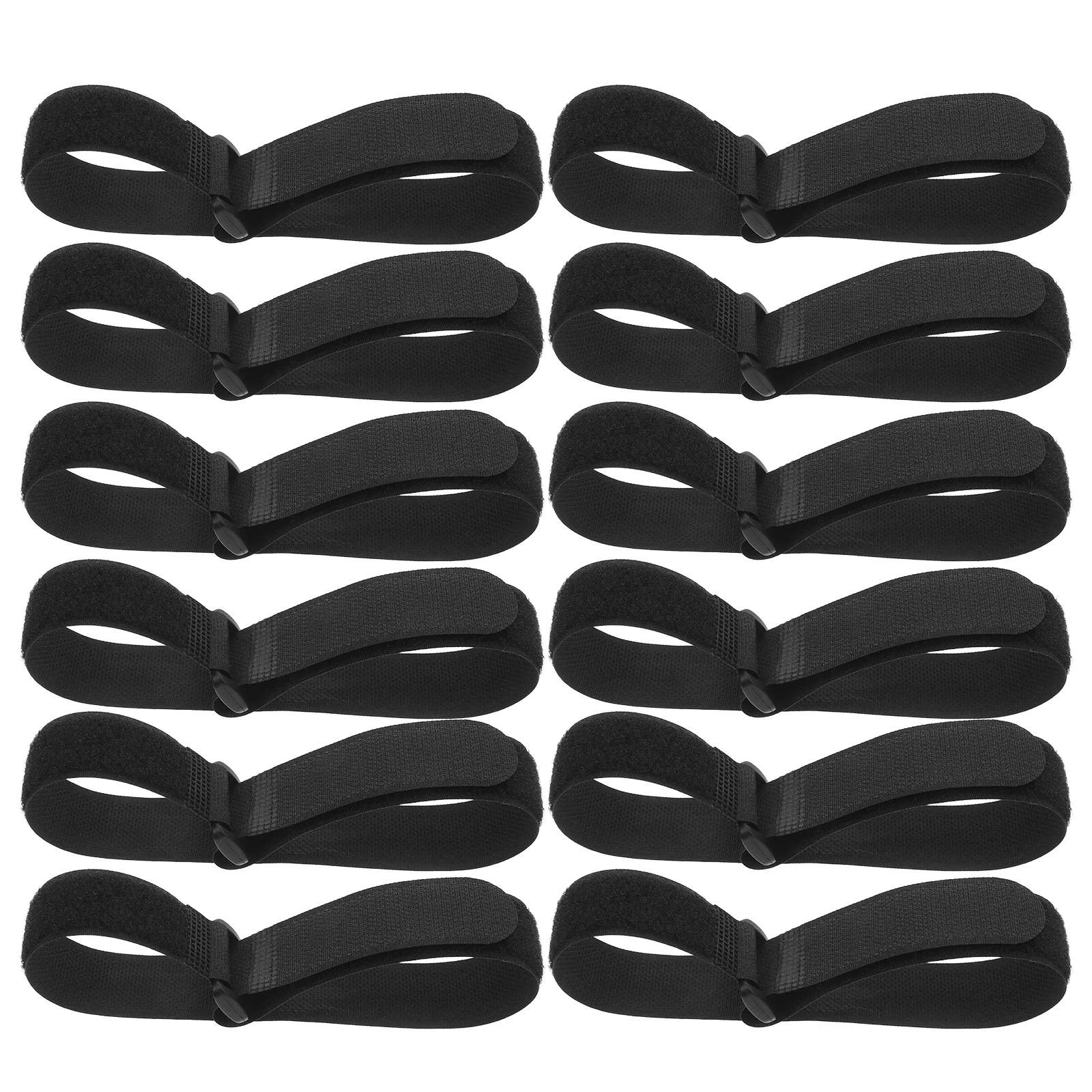

12pcs Yoga Mat Strap Black Nylon 25x400mm Lightweight Portable Adjustable Carrying Straps For Exercises Lovers Mat Sling Holder