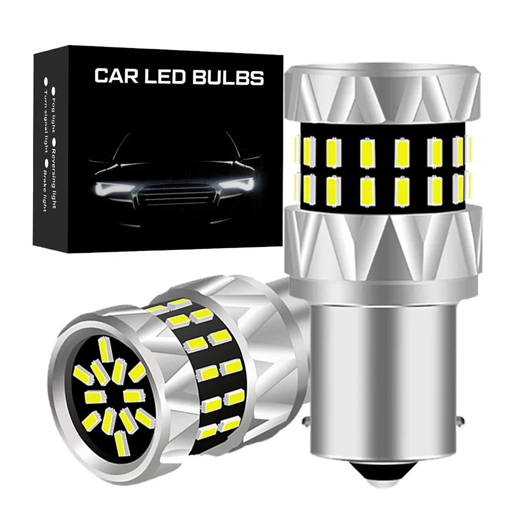 2x 1156 BA15S P21W BAU15S PY21W 7440 W21W P21/5W 1157 BAY15D 7443 3157 Canbus LED Bulbs 42smd 3014 Chips Reverse Turn Signal