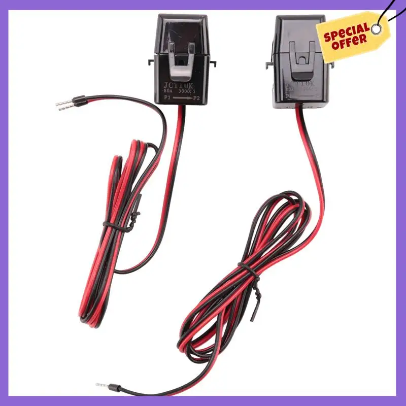 -A96Z 2X Tuya Smart Life Wifi Energy Meter 80A With CT Clamp Kwh Power Consumption Monitor Electricity Statistics, 2 CT