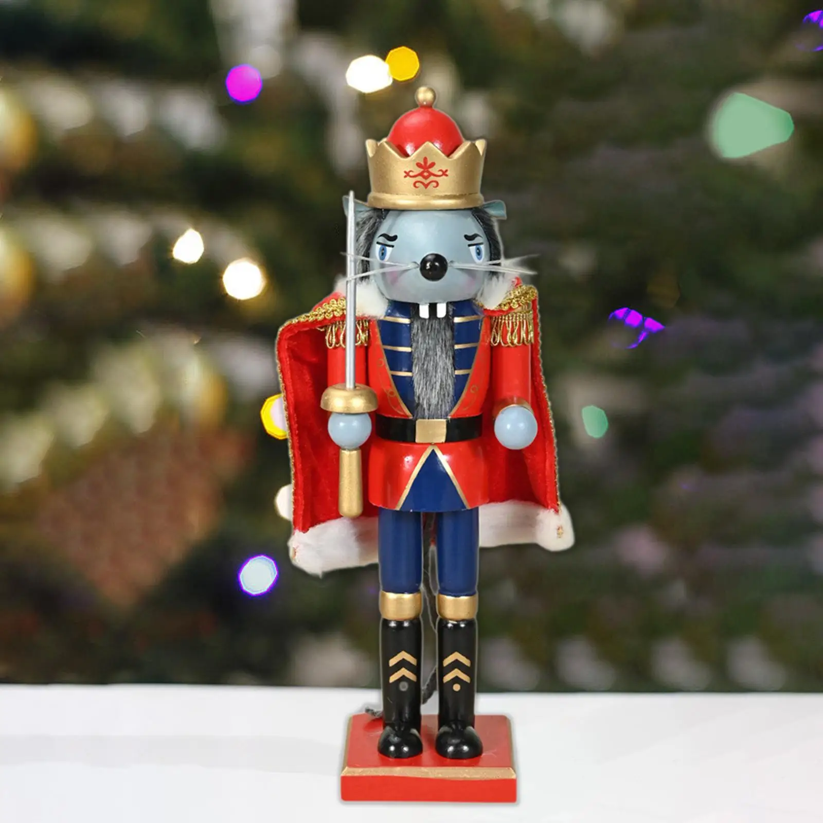 Christmas Nutcracker Ornament Crafts Nutcracker Figurine Nut Cracker Doll Figure for Festive Fireplace Mantel Scene Layout