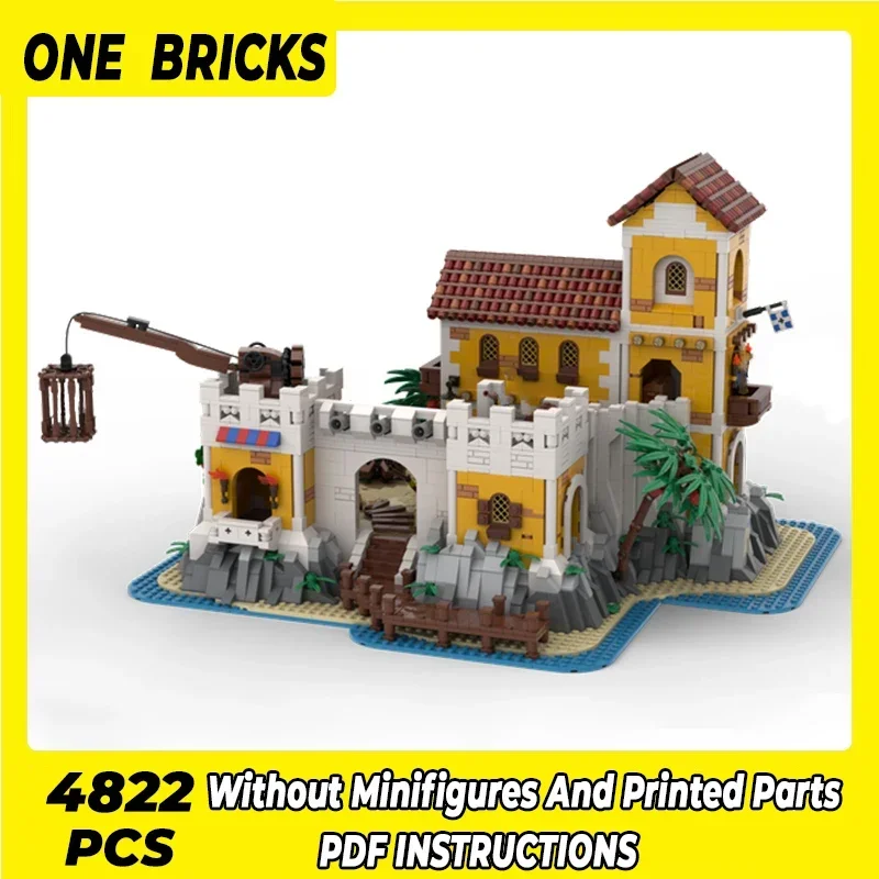 Medieval Model Moc Building Bricks Eldorado Fortress And Pirate Hideout Technology Blocks Gifts Christmas Toys DIY Sets Assembly