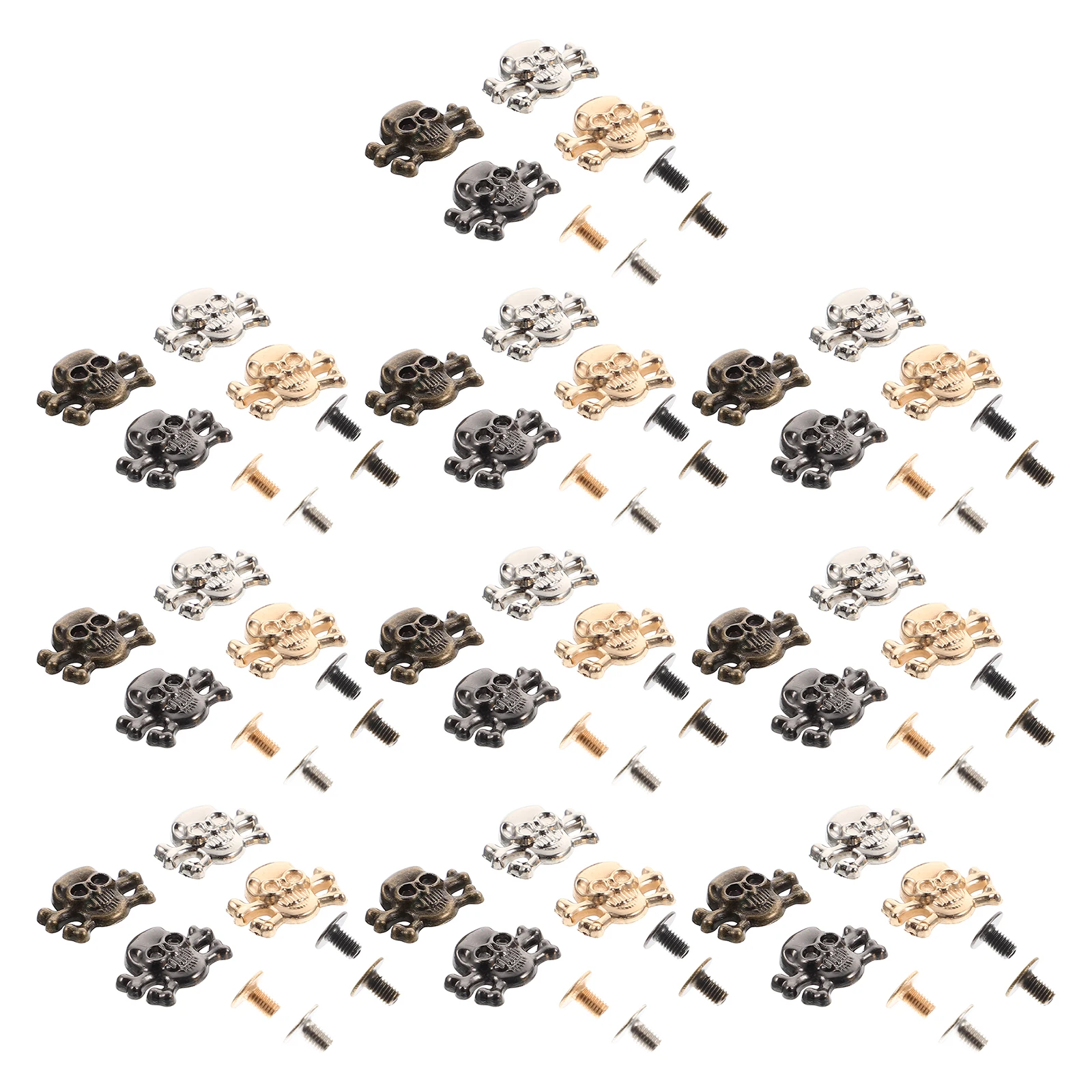 

40 set Rivet Studsdecorative Rivets Set Crafting Skull Studs For Diy Crafts Clothing Bags Shoes Halloween Decor