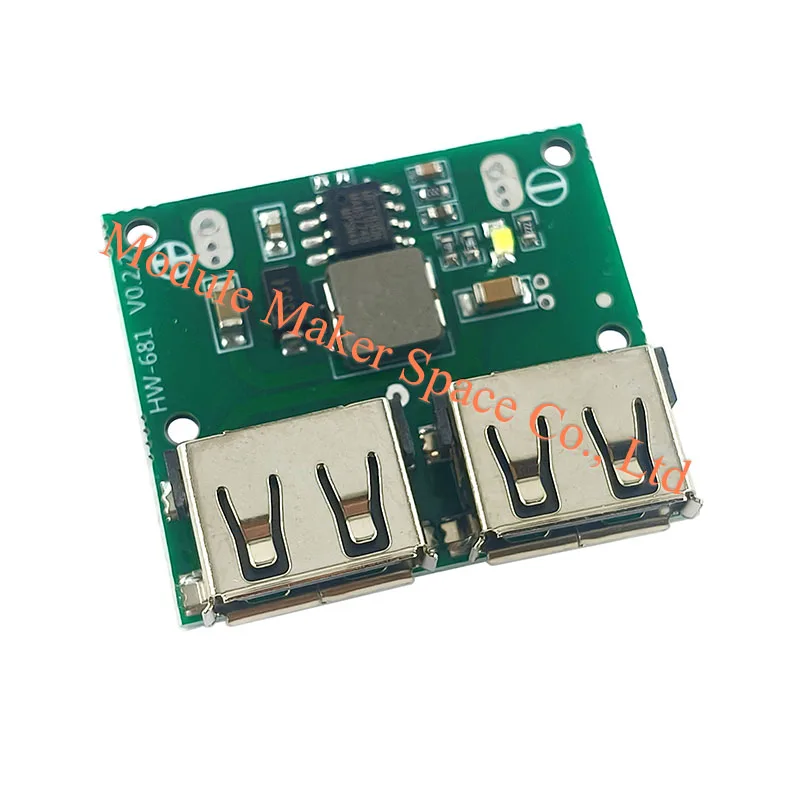 HW-681 9V 12V 24V to 5V 3A DC-DC Step Down Charger Power Module Dual USB Output Buck Voltage Board Car Charge Regulator 6-26V