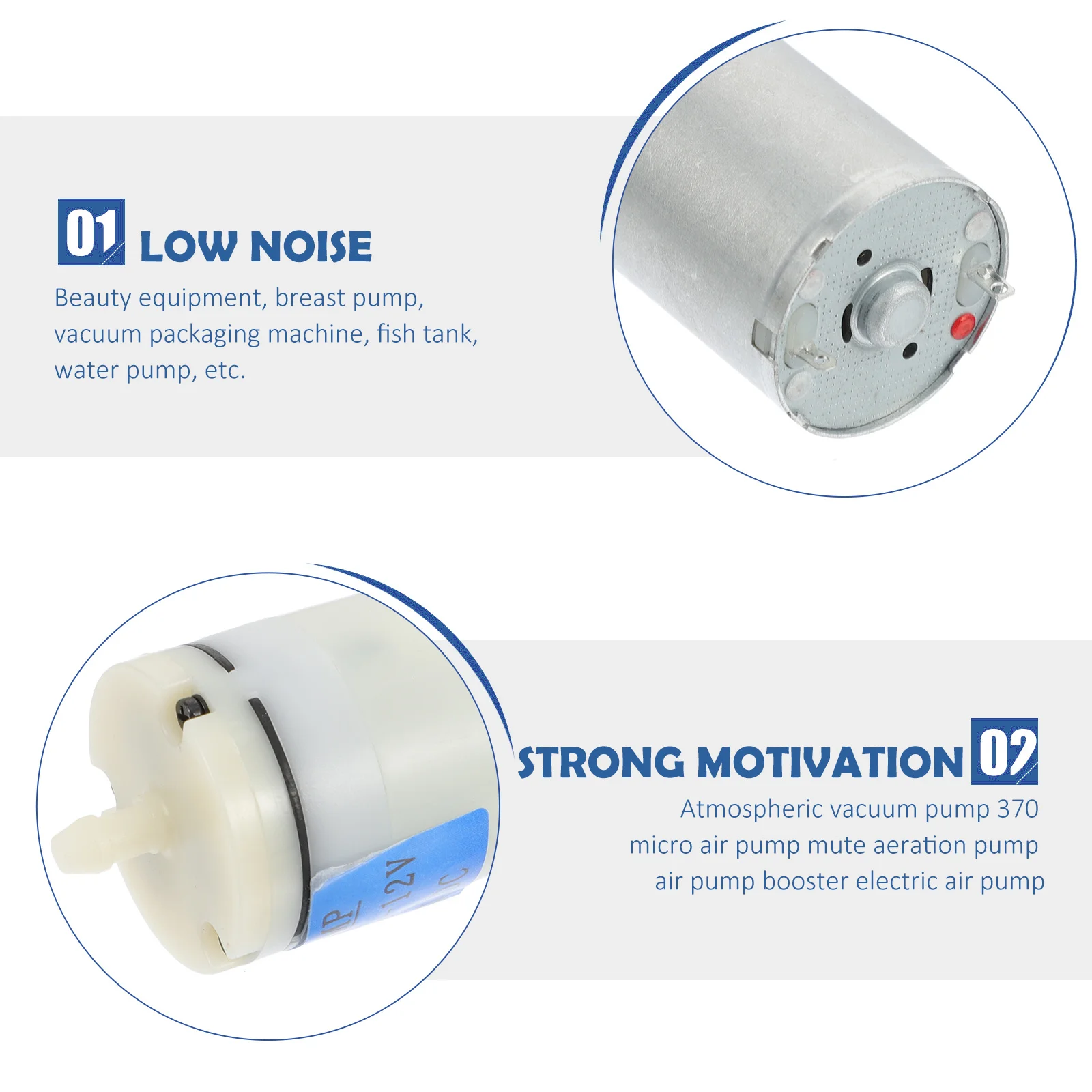 

370 Miniature Air Pump Dc 3V-12V Quiet Mute Large Volume Atmospheric Aquarium Oxygen Motor Diaphragm Vacuum Pump