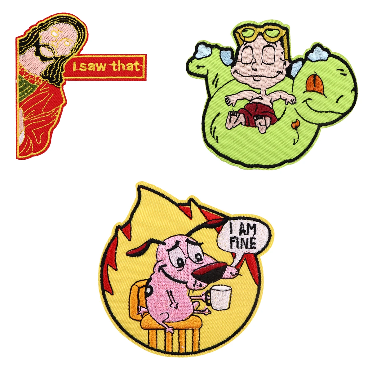 

Cute Animals Patch Dog Drink Embroidered Patches On Clothes Iron On Patches For Clothing DIY Patch Jackets Sew Stickers