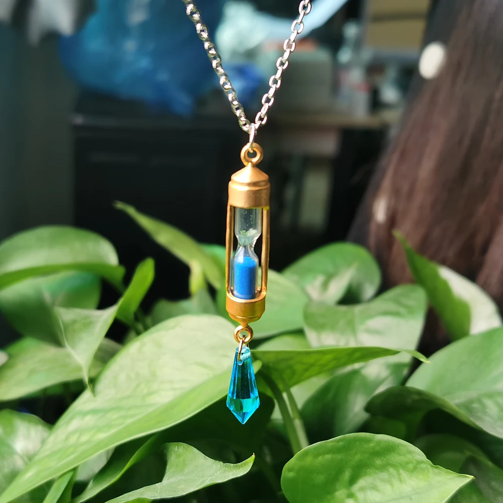 New Anime The Case Study Of Vanitas Cosplay Hourglass Shape Pendant Necklace, Fashion Themed Jewelry Accessories