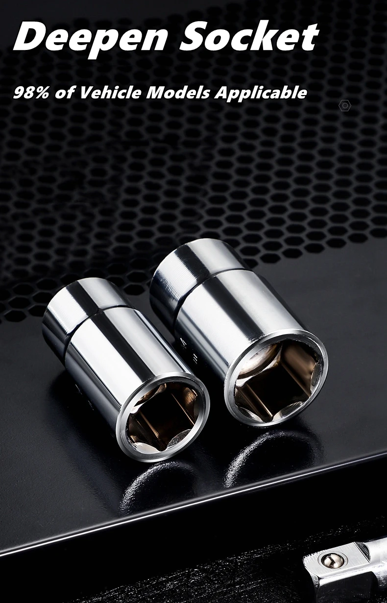 Universeller Teleskop-Reifenschlüssel mit verlängerter Öse, verstellbare Radmutter, CR-V-Stahlschlüssel mit Standardsteckdosen (17 mm, 19 mm, 21 mm, 23 mm) – Detail 6