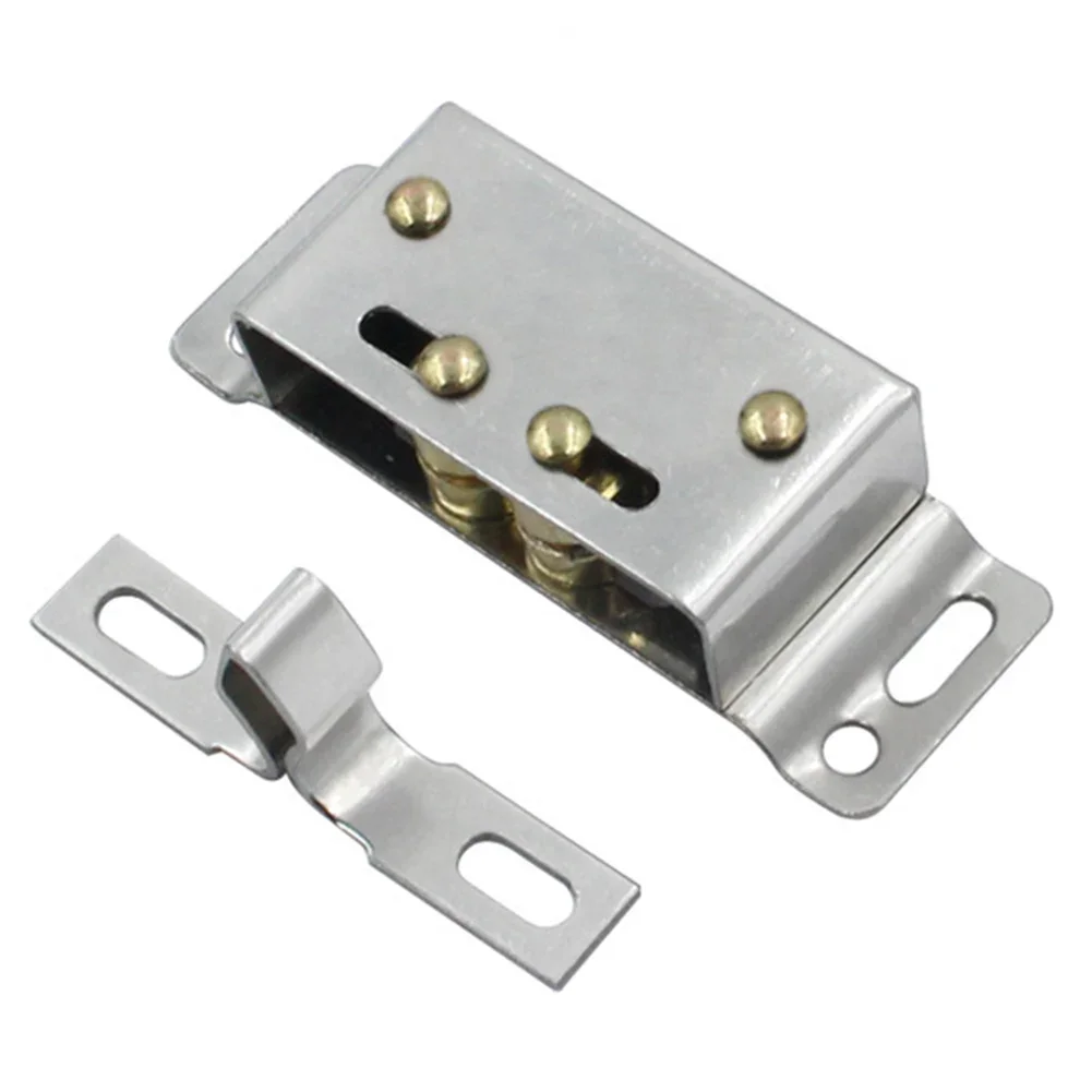 Magnetic Double Roller Catch Door Latch Stainless Steel Hardware For Cabinets Motorhomes Caravans Boats Secure Door Fixings