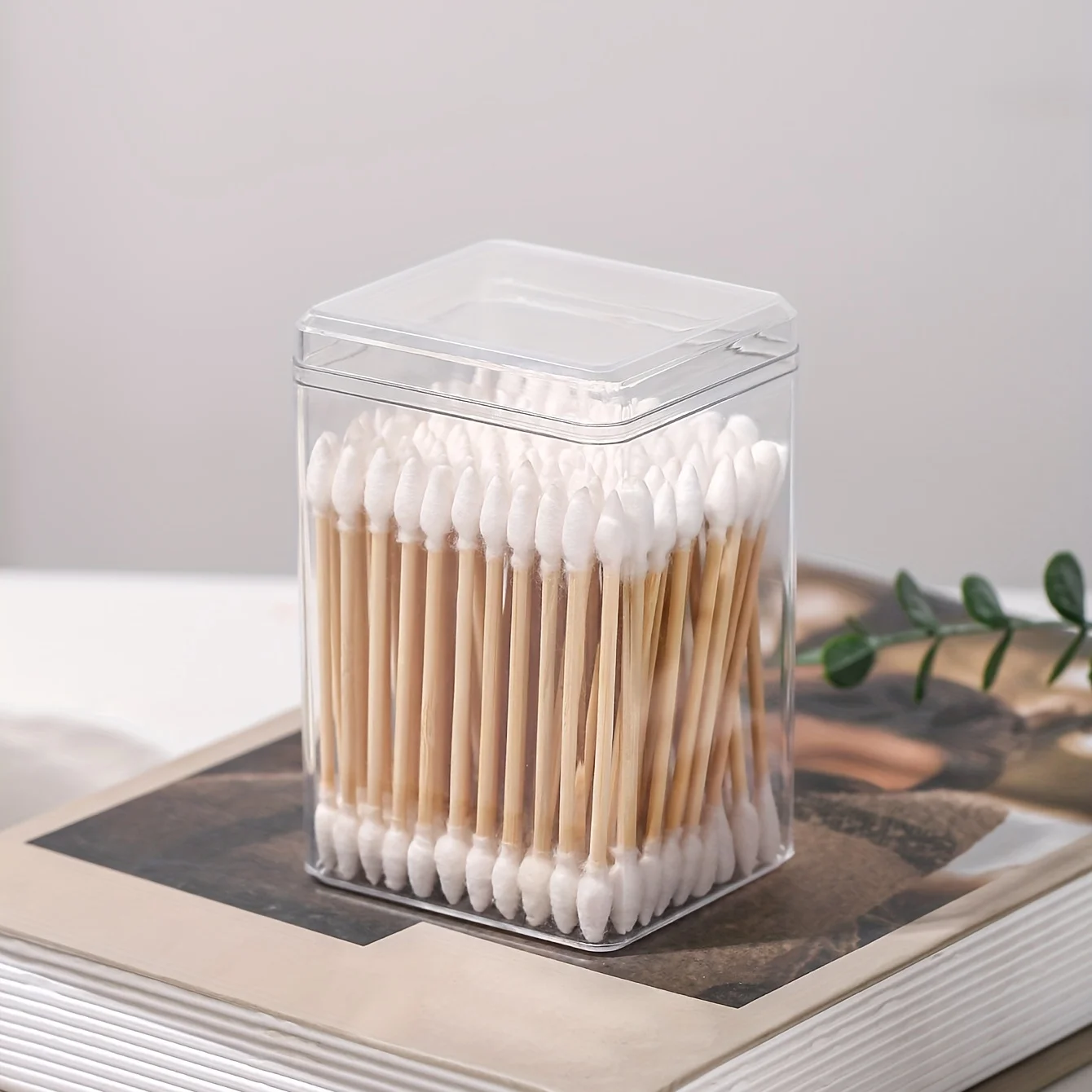 2pcs makeup cotton storage box cotton swab box