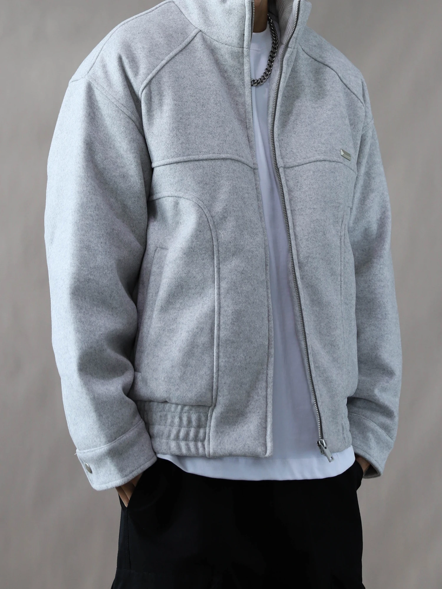 

Men's ort Thiened down Jaet Winter Cold Resistance ey Quilted Coat White Du down Stand Collar Warm Ci Casual Wear