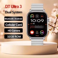 New AMOLED DT ULTRA3 Smart Watch Series10 ChatGPT 32GB ROM AI Watch Face BT Call Games Music Compass Sports Smartwatch Men Women