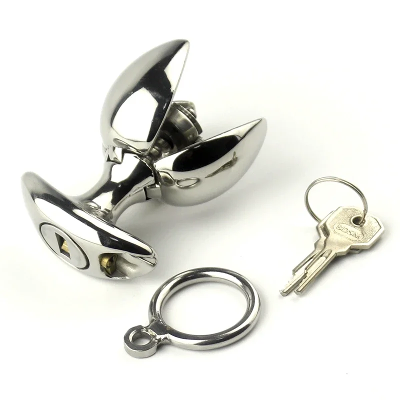 Stainless Steel Locking Anal Anchor Adjustable Butt Plugs Metal Anal Sex Toys for Women and Men Adult Toy Plug bdsm toys