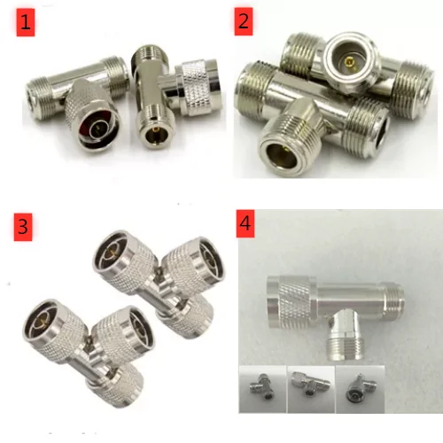 3Way Adapter N To N  Male Plug & Female Jack  T Splitter RF Coaxial  Connectors