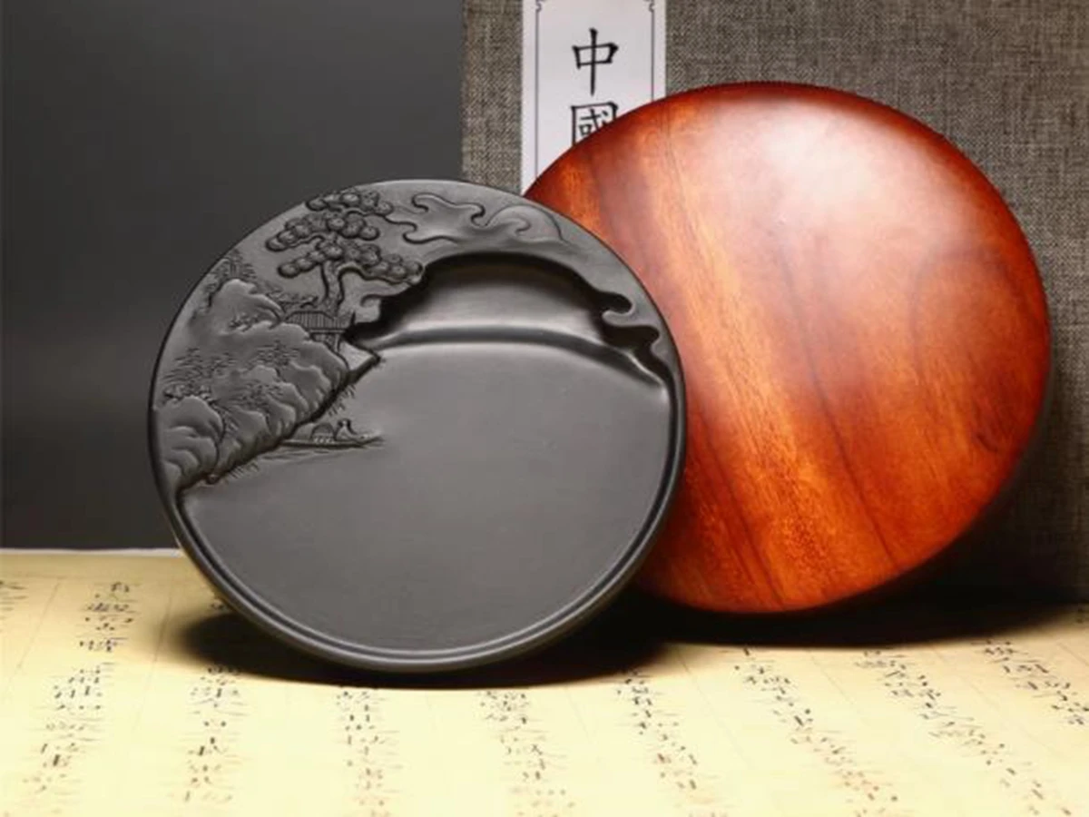She Inkstone Small Inkstone Sumi-e Water Ink Brush Chinese Calligraphy Painting Tools image 5