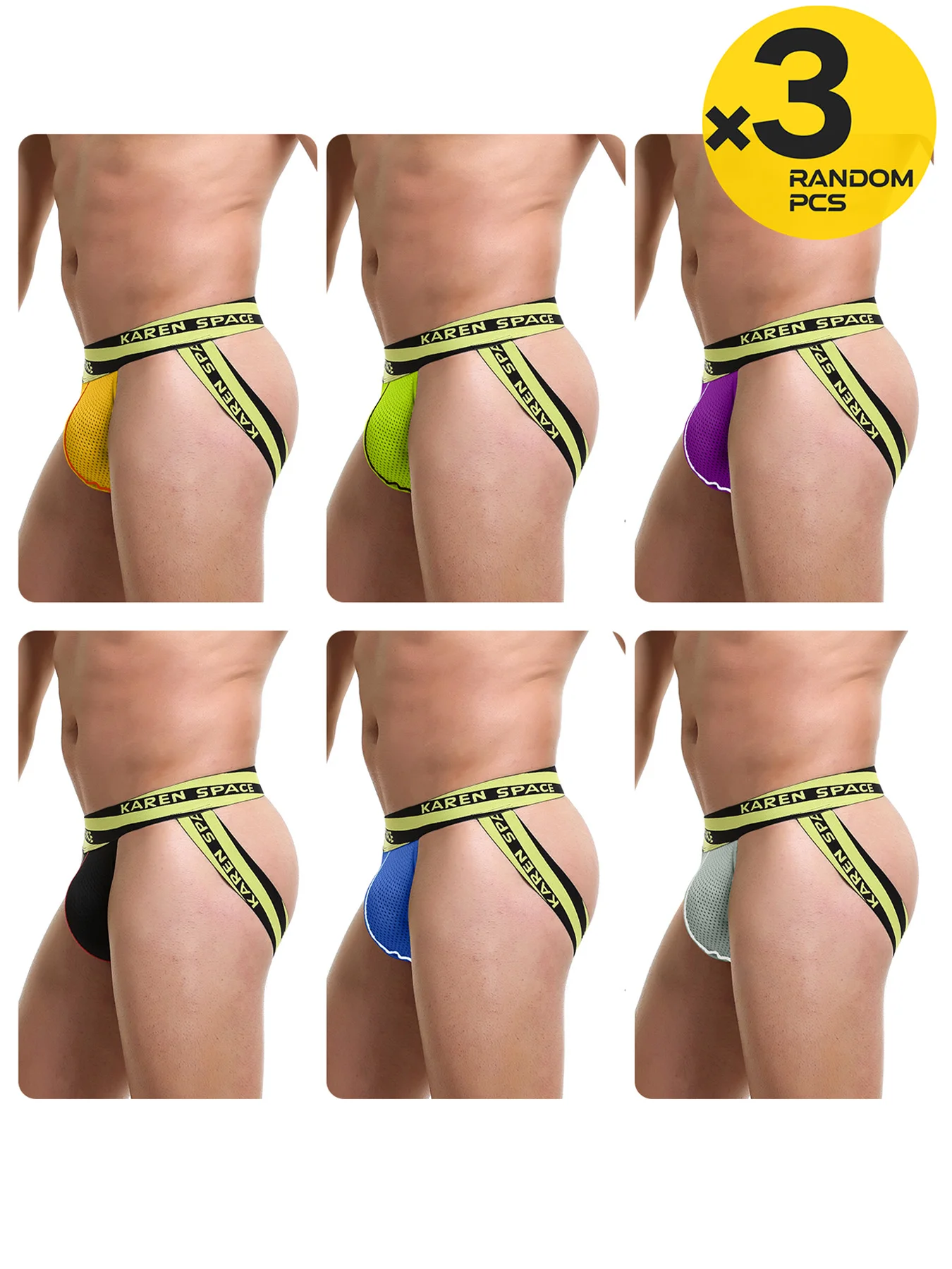Männliche Höschen Männer Unterwäsche Sexy Suspensorium Männer Tanga Cueca Tanga Atmungsaktive Bequeme Unterhose Weiche Penis Tasche 3pc 4pc Zufällig