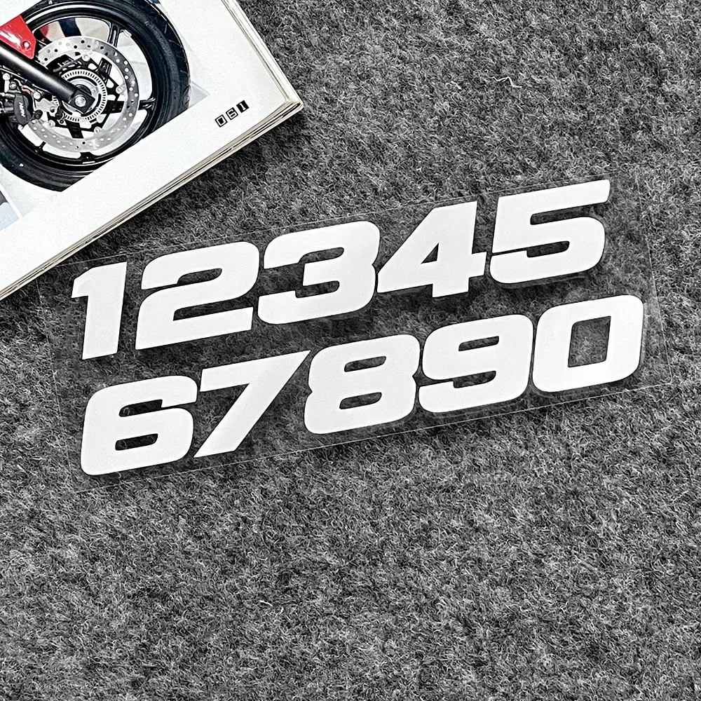 عدد 1234567890 ملصقات السيارات العاكسة دراجة نارية سكوتر موتو ديكور ملصق مائي اكسسوارات لكاواساكي Z900 Z1000 Z650 ER6N