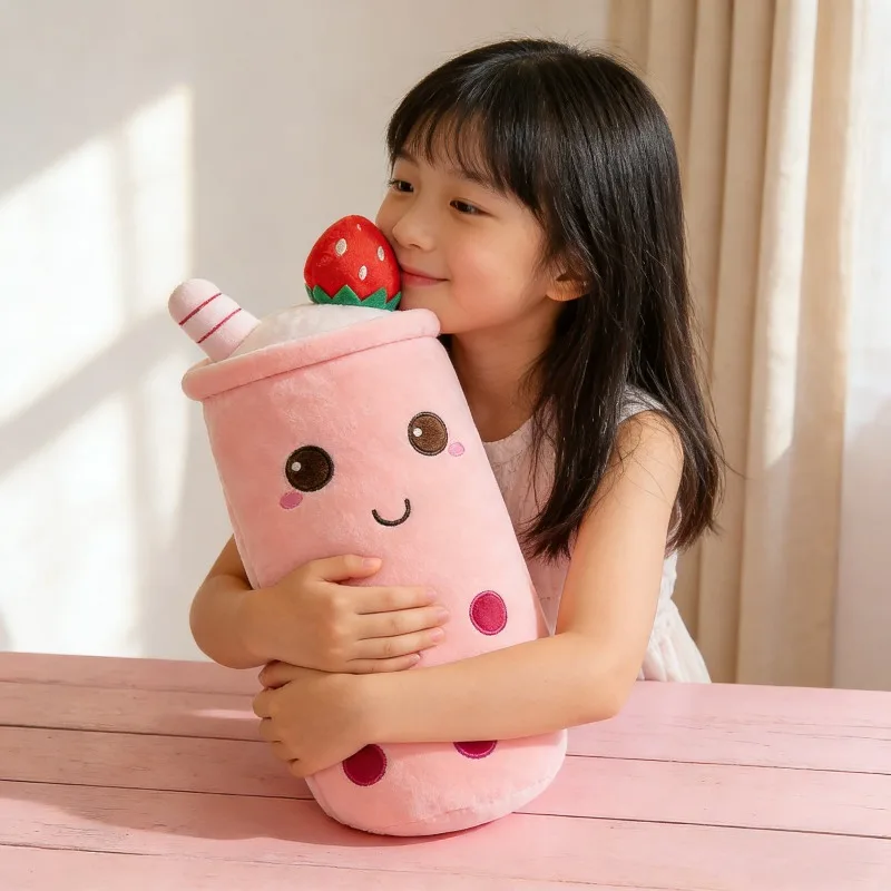 Bolha chá brinquedo de pelúcia copo realista engraçado travesseiro de pelúcia com pérolas decoração criativa & almofada para quarto