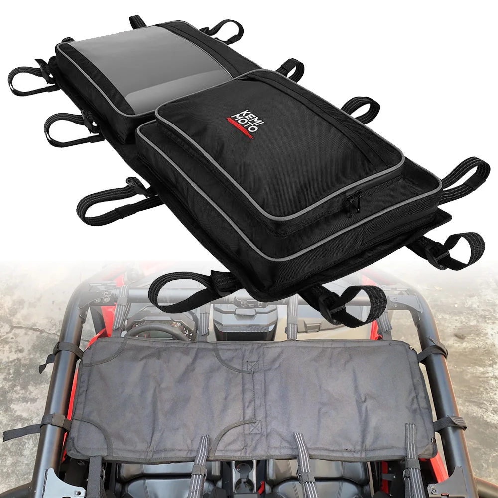 

UTV 1680D Overhead Roof Storage Bag KEMIMOTO Compatible with Polaris RZR PRO XP/XP4 XP 4 1000 Turbo S 2019 2020 2021 2022 2023