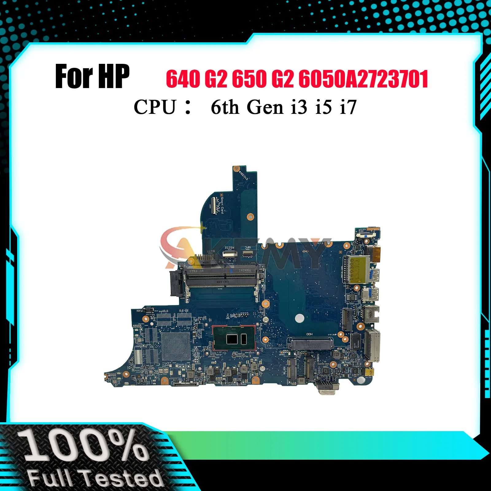 

Материнская плата для ноутбука HP ProBook 640 G2 650 G2 6050A2723701 852724-501 840715-001 с процессором i3 i5 i7 6-го поколения протестирована нормально