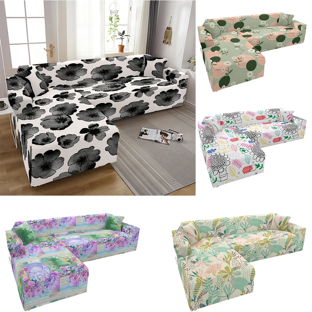 

Plant Leaf Autumn And Winter Seat Cover 3 Seater Sofa Cover Elastic Armchair Cover Sofa Cover 4 Seater Square Printed Elastic