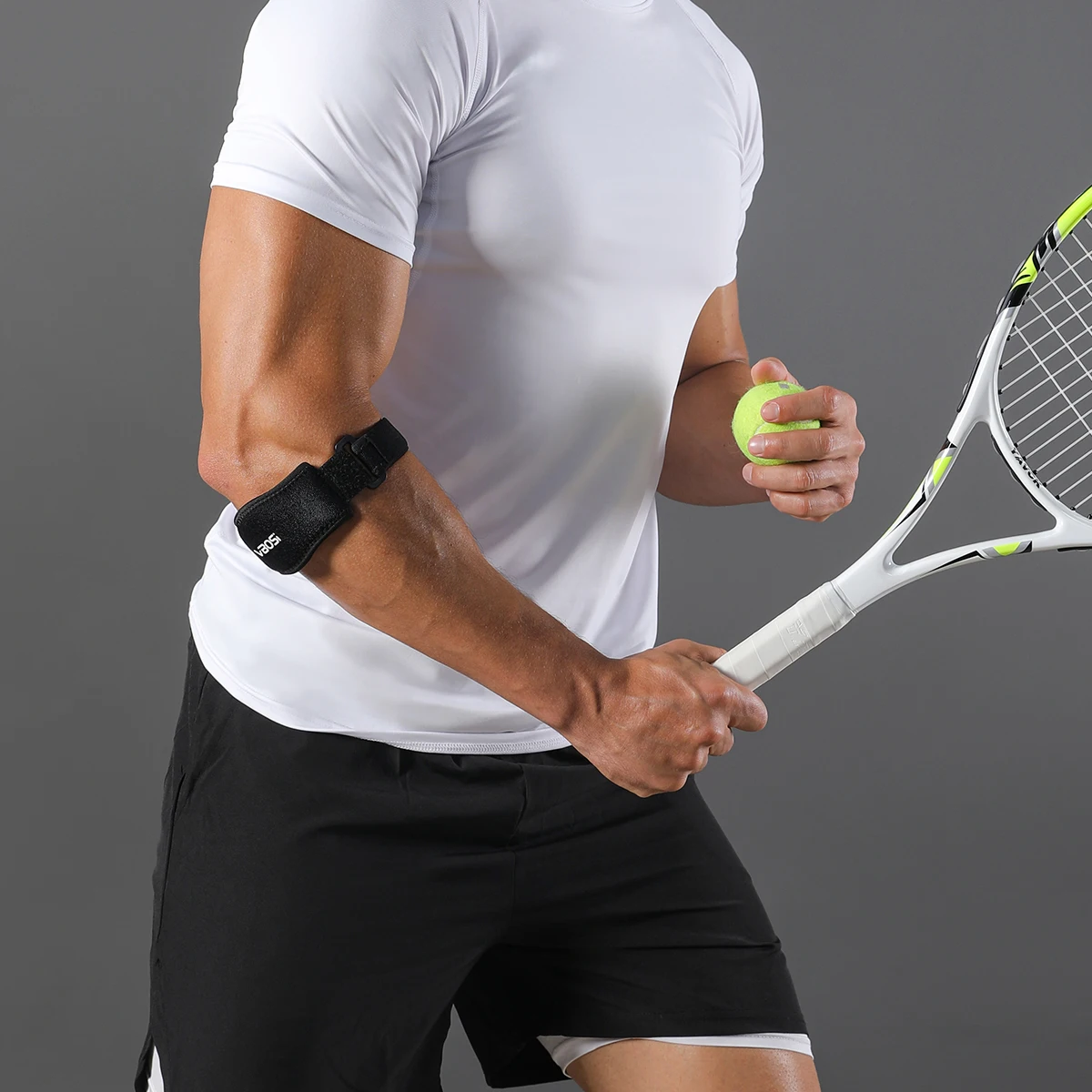 VBOSi Cinghia regolabile in un unico pezzo – Fascia di supporto per gomito da tennis/golf, sollievo dalla pressione sull'avambraccio per uomo e donna_voghion.com