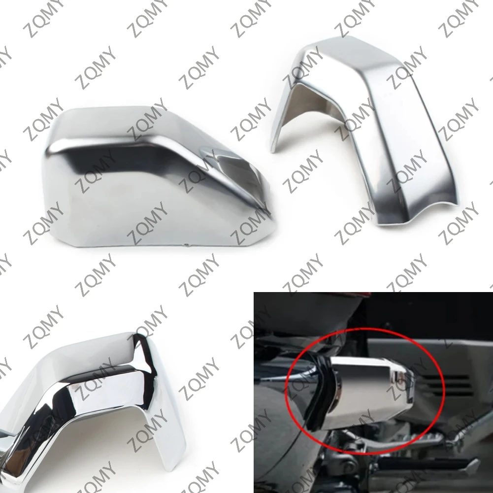 2Pcs Motorcycle Engine Shroud Anti-Fall Bar Cover Chrome ABS Decorate Trim For Honda Gold Wing GL1800 2018 2019 2020