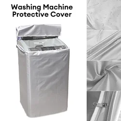 Washer Sunscreen Washing Machine Waterproof Cover Dryer Polyester Silver Dustproof Washing Machine Cover S/M/L/XL