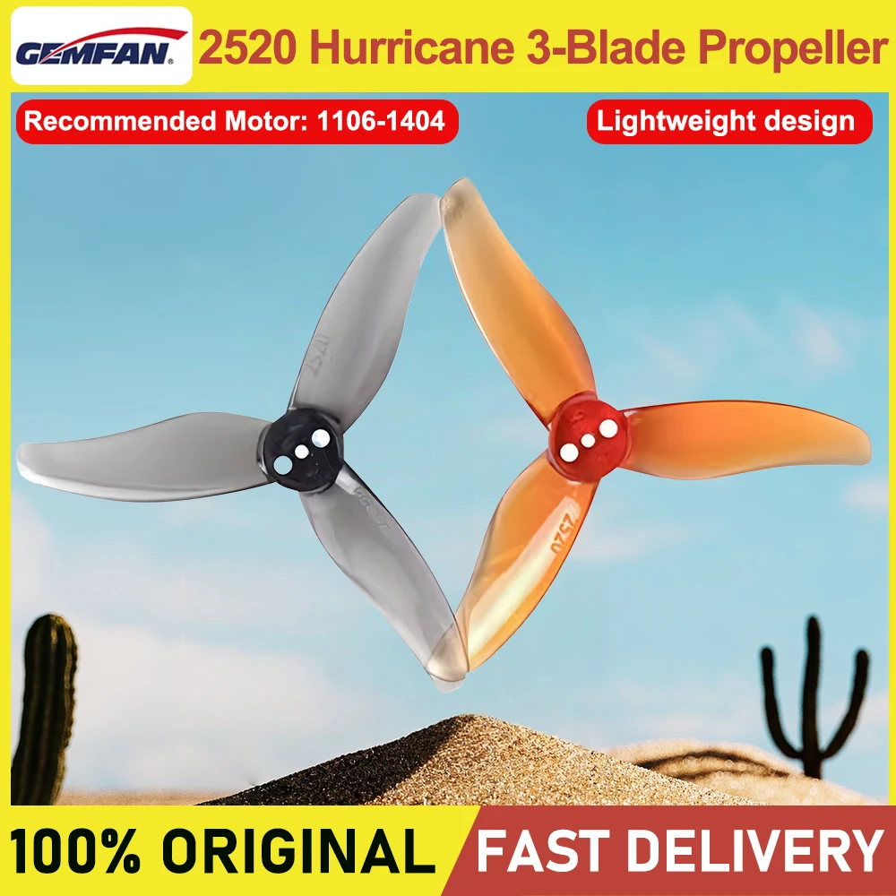 Gemfan 2520 Hurricane 2520-3 2Inch 3-Blade 2.5x2.0x3 Propeller Three Holes 1.5mm FPV Propeller for FPV Racing Toothpick Drone