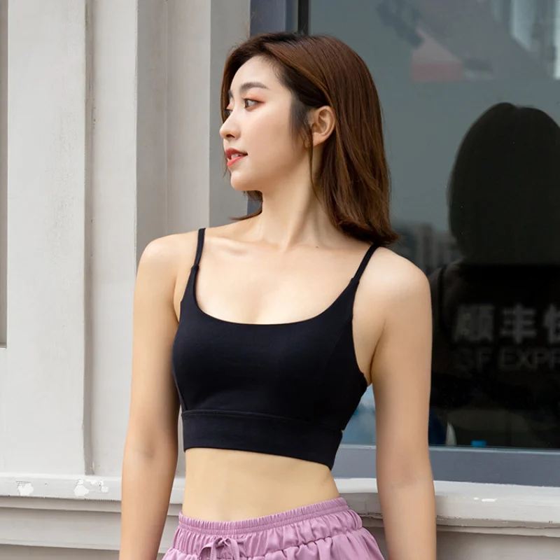 

Sports Bra, Running Yoga Vest, No Steel Ring, Gathering Fitness Suit, Beautiful Back, Thin Shoulder Strap Bra