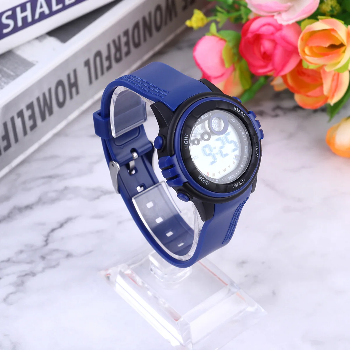 1 шт., детские водонепроницаемые цифровые часы, регулируемая пряжка из нержавеющей стали, уличные светящиеся электронные часы для детей, мальчиков и девочек