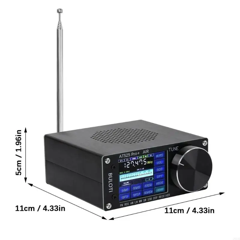 20CB فرقة الطيران متعددة المتلقي راديو النطاق المتوافق مع تمكين الشاشة التي تعمل باللمس الطويل بطارية 4000 مللي أمبير في الساعة