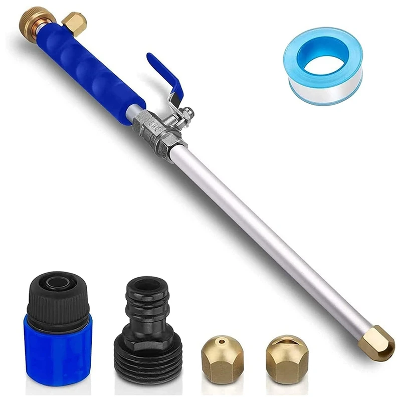 

Hydro Jet Washer High Pressure Power Washer Wand Water Hose With 2 Hose Nozzle Auto Watering Sprayer