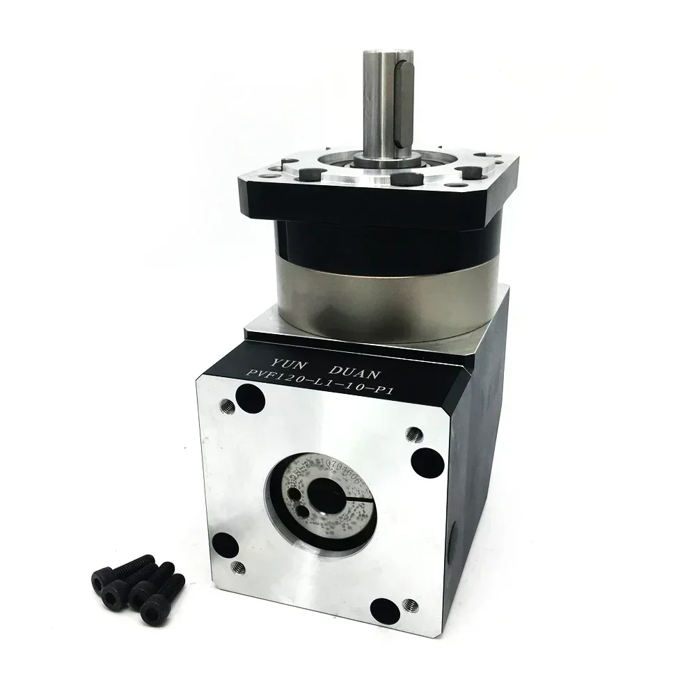 Yunduan caixa de engrenagens planetárias de canto, engrenagem planetária 100/110/130/mm, redutor de motor para 3 fases nema42 nema52 stepper1/1.5/2/3kw servo