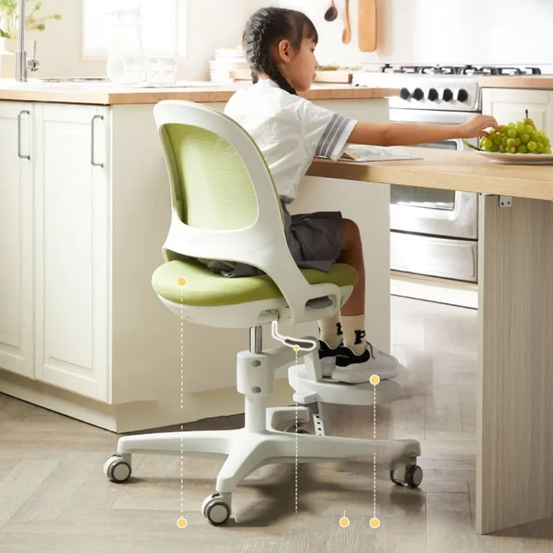 Girl Rotatable Child Furniture Chairs Children's Eating School Kids Room Designer Study Stool Silla Infantil Safety Seats JGY