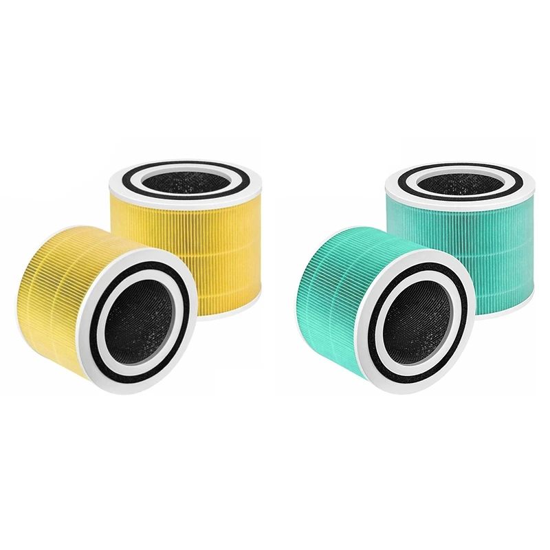 Core 300 True HEPA Parts Filters For LEVOIT Core 300 And Core 300S Vortex Air Air Purifier Core 300-RF Yellow 2Pcs