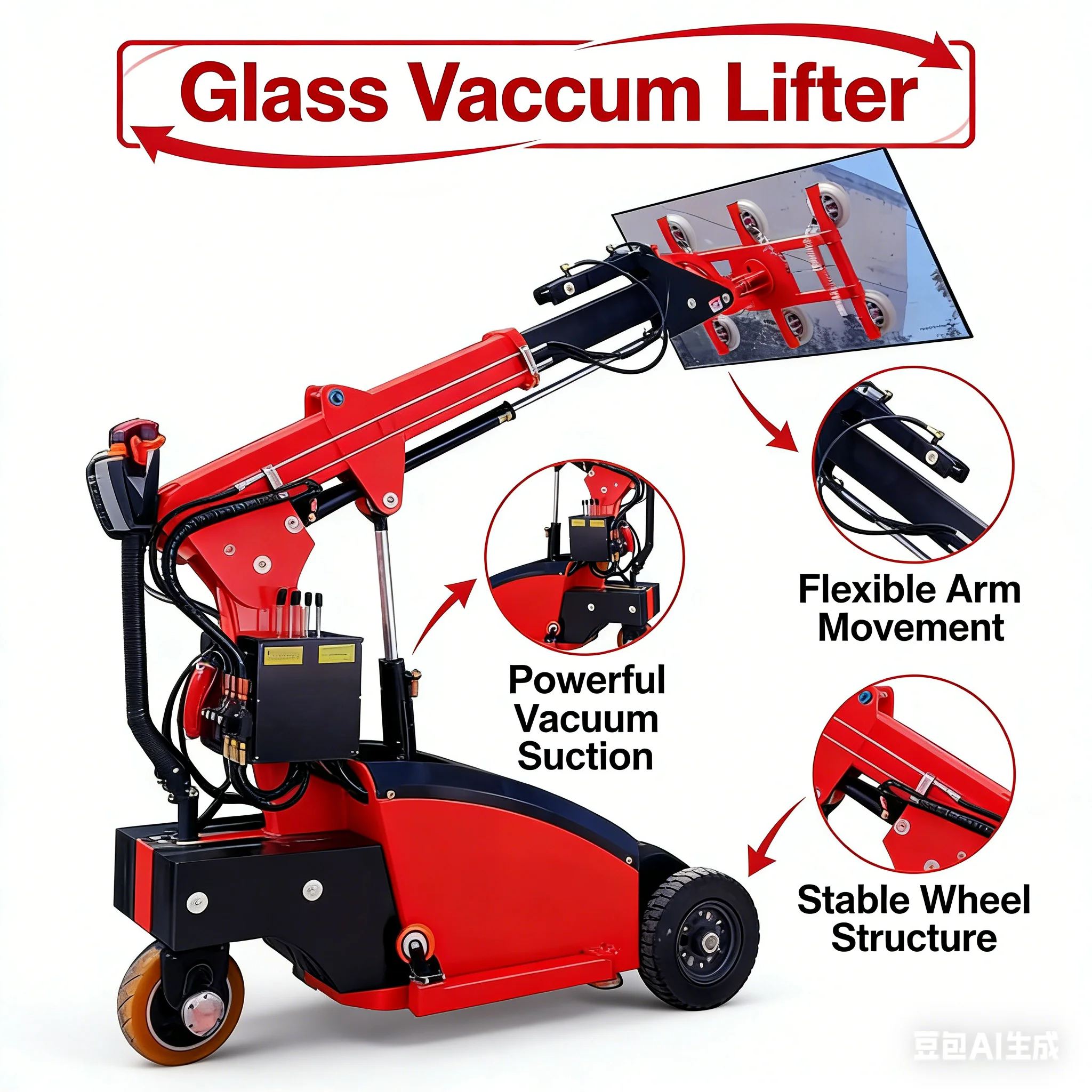 Customized High Quality Glass Robot With Vacuum Suction Cup Glass Vacuum Lift