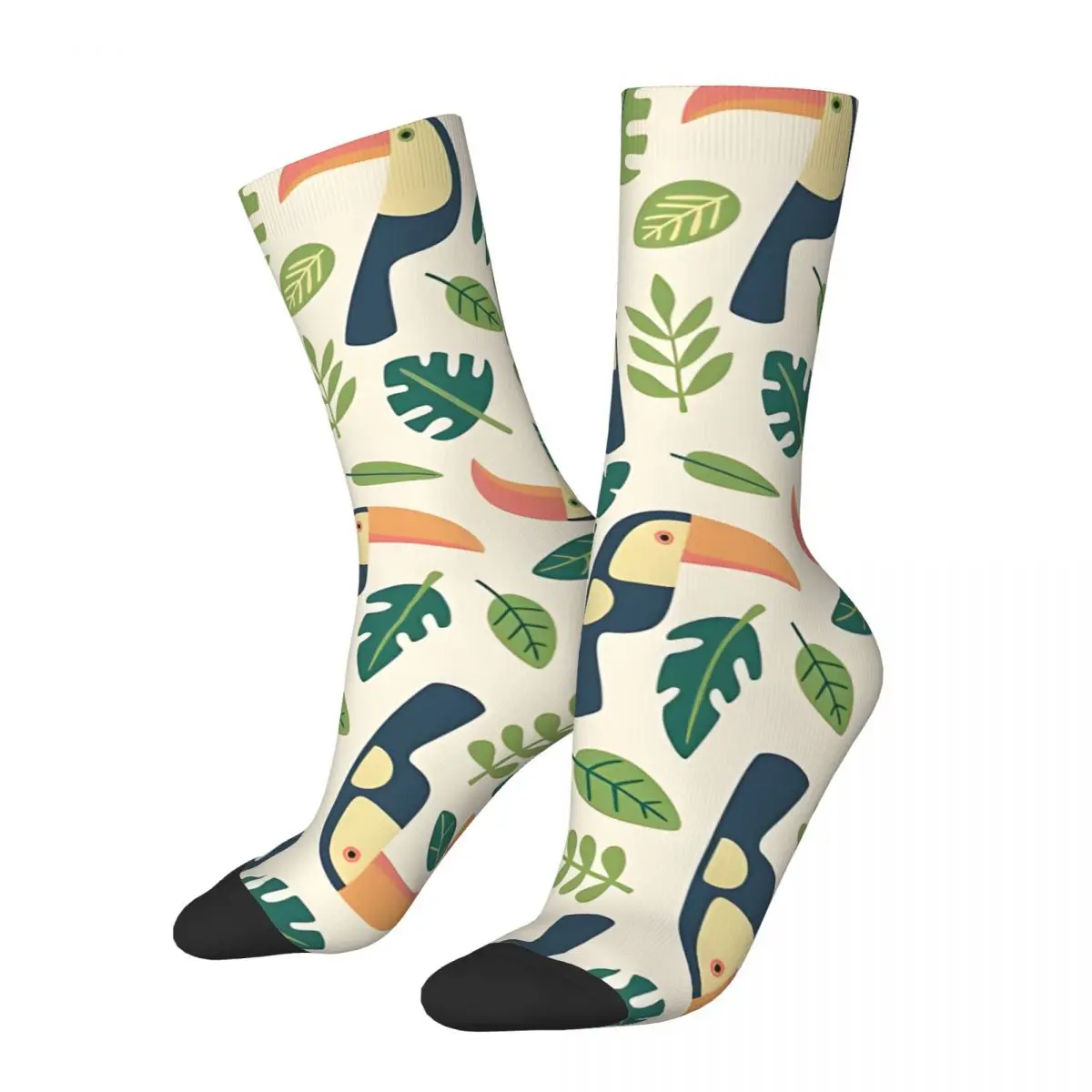 Toucans Men's Socks Vintage Harajuku Street Style Novelty Seamless Crew Sock