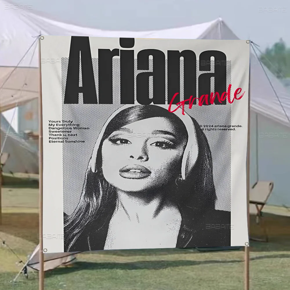 A-Ariana G-Grande DIY Flag For Family Group Photo Living Room Home Dorm Decor Wall Art Decor Banner