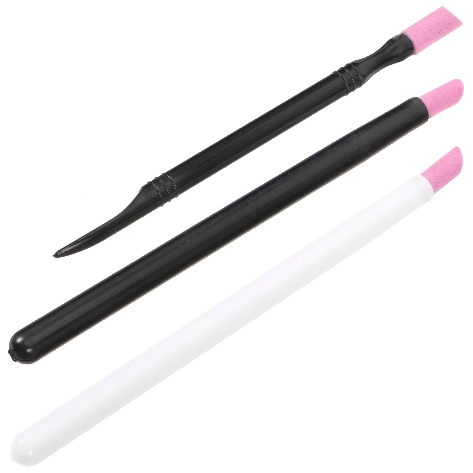 3 個の双頭研磨ペン 2-in-1 ネイル研削ファイル キューティクル除去用 マニキュアツール ネイル美容装置 角質除去ペン